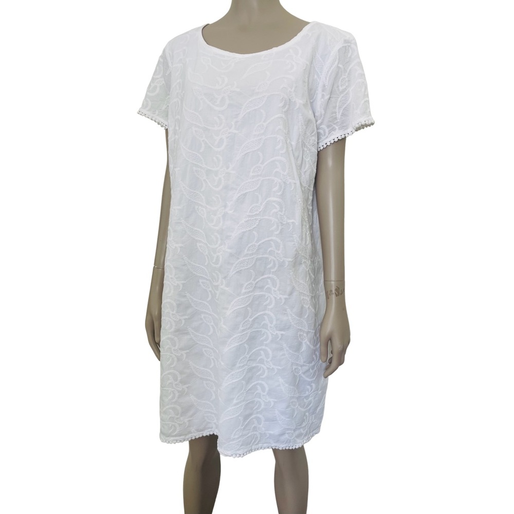 Old Navy White Embroidered Short Sleeve Dress NWT! - Picture 4 of 16